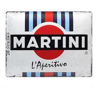Nostalgic-Art Retro Tin Sign - Martini - L'Aperitivo - Gift idea for cocktail fans, Metal Plaque, 30 x 40 cm