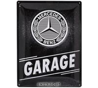 Nostalgic-Art Retro Tin Sign - Mercedes-Benz - Garage - Gift idea for car accessoires fans, Metal Plaque, Vintage design for decoration, 30 x 40 cm