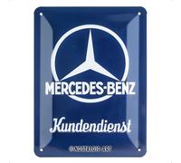 Nostalgic-Art Retro Tin Sign - Mercedes-Benz - Kundendienst - Gift idea for car accessoires, Metal Plaque, Vintage design for decoration, 15 x 20 cm