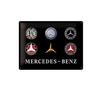 Tin sign metal sign 12 x 16 in -Mercedes-Benz - Logo Evolution