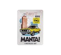 Nostalgic-Art Vauxhall-Manta GT/E-Gift Idea for Car Accessories Fans, Made of metal, Vintage Design for Decoration, 15 x 20 cm