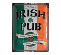 Nostalgic-Art Retro Tin Sign - Open Bar - Irish Pub - Gift idea for decoration, Metal Plaque, 30 x 40 cm