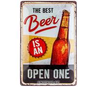 Retro tin sign metal sign vintage 8 x 12 in - The Best Beer is an Open One