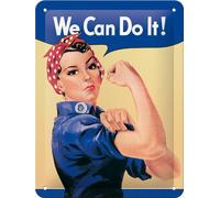 Nostalgic-Art Retro Tin Sign - USA - We can do it - Gift idea for USA fans, Metal Plaque, Vintage design for wall decoration, 15 x 20 cm