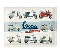 Nostalgic-Art Retro Tin Sign - Vespa - Model Chart - Gift idea for Scooter Fans, Metal Plaque, Vintage Design for Wall Decoration, 30 x 40 cm