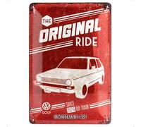 Nostalgic-Art Retro Tin Sign - Volkswagen - VW Golf - The Original Ride - Bus gift idea, Metal Plaque, Vintage design for decoration, 20 x 30 cm