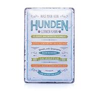 Nostalgic-Art - Vinatge Tin Door Sign Wall Plaque 8x12" - Was man von Hunden …