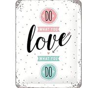 Nostalgic-Art Retro Tin Sign - Word Up - Do what you love - Gift idea for fans of nostalgia, Metal Plaque, Vintage design for decoration, 15 x 20 cm