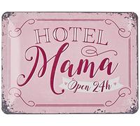 Nostalgic-Art Retro Tin Sign - Word Up - Hotel Mama - Gift idea for your mother, Metal Plaque, Vintage design for wall decoration, 15 x 20 cm