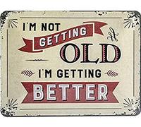 Nostalgic-Art Retro Tin Sign - Word Up - I'm not getting old - Birthday gift idea, Metal Plaque, Vintage design for wall decoration, 15 x 20 cm