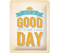 Nostalgic-Art Retro Tin Sign - Word Up - It`s a Good Day - Gift idea for fans of nostalgia, Metal Plaque, 15 x 20 cm