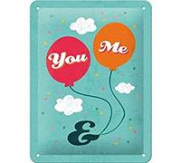 Nostalgic-Art Retro Tin Sign - Word Up - You & Me - Gift idea for fans of nostalgia, Metal Plaque, Vintage design for wall decoration, 15 x 20 cm