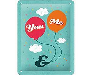 Nostalgic-Art Retro Tin Sign - Word Up - You & Me - Gift idea for fans of nostalgia, Metal Plaque, Vintage design for wall decoration, 15 x 20 cm