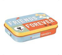 Nostalgic-Art Retro Treat Tin, 6 x 9.5 x 2 cm, Paw Sign - Friends Forever - Gift Idea for Dog Owners, Dog Treat Tin, Vintage Design