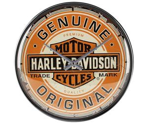 Nostalgic-Art Retro wall clock, Ø 31 cm, Harley-Davidson - Genuine Original - Gift idea for bikers, Official License Product (OLP), large kitchenclock, vintage design