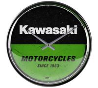 Nostalgic-Art Retro Wall Clock, Diameter 31 cm, Kawasaki - Motorcycles - Gift Idea for Bikers, Original Licensed Product (OLP), Large Kitchen Clock, Vintage Design
