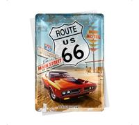 Nostalgic-Art Route 66 Route 66 Red Car/post card (tin, Ltd.) (japan import)