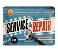 Nostalgic-Art Service & Repair - Gift idea for biker and motorcycle fansRetro Tin SignMetal PlaqueVintage design for decoration15 x 20 cm