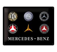Tin sign metal sign 12 x 16 in -Mercedes-Benz - Logo Evolution