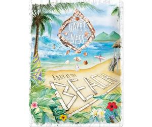 Nostalgic-Art - Tin Sign Wall Plaque 12x16" - Happiness is a Day at the Beach