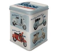 Nostalgic-Art Vespa Retro Tea Caddy - Model Chart - Gift Idea for Scooter Fans - Storage for Loose Tea and Tea Bags - Vintage Design - 100g