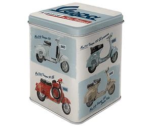 Nostalgic-Art Vespa Retro Tea Caddy - Model Chart - Gift Idea for Scooter Fans - Storage for Loose Tea and Tea Bags - Vintage Design - 100g