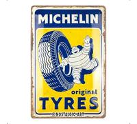 Nostalgic-Art Vintage Metal Sign, 20 x 30 cm, Michelin Original Tyres Decorative Signage for Home or Gift