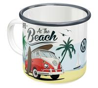 Nostalgic-Art Volkswagen Bulli Retro Enamel Mug - Beach - VW Camper Vintage Camping Mug 12oz (1 Pack)