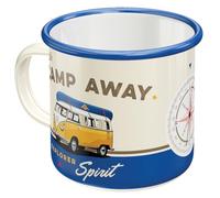 Nostalgic-Art Volkswagen Bulli T1 360ml Enamel Mug - Let's Camp Away Gift Idea