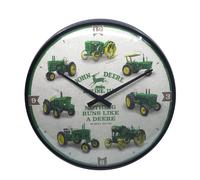 Nostalgic-Art Retro Wall Clock, Diameter 31 cm, John Deere - Model Chart - Gift Idea for Tractor Fans, Original Licensed Product (OLP), Large Kitchen Clock, Vintage Design