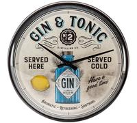Nostalgic-Art - Wall Clock Kitchen Clock Ø 12" Analog Metal Battery - Gin&Tonic