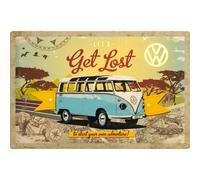 Nostalgic-Art - XXL Tin Door Sign Wall Plaque 16x24" - VW Bulli Get Lost