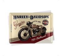Nostalgic Arts - Harley Davidson Motorcycles - 750 Flathead Metal Postcard Sign