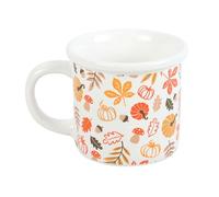 Nostalgic Autumn Leaves and Pumpkins Mug: Rustic Fall-Inspired Design - Chunky Mug for Pumpkin Spice Latte Lovers - Microwave-Safe with Leaf and Pumpkin Print - Cozy Autumn Vibes!