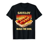 Nostalgic British Chippy Food Saveloy Heals The Soul T-Shirt