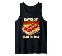 Nostalgic British Chippy Food Saveloy Heals The Soul Tank Top