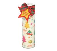 Nostalgic Christmas Print Christmas Pudding Scented Tube Candle - Sweet, Warm Fragrance with 70-Hour Burn Time & Reusable Design for Holiday Cheer