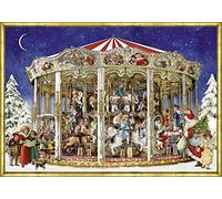 Nostalgic Christmas Roundabout Carousel A4 Traditional German Advent Calendar Coppenrath
