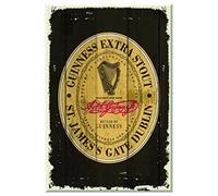 Nostalgic Guinness Wooden Sign With The Heritage Extra Stout Label