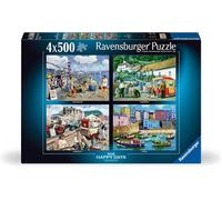 Ravensburger Happy Days No. 8 Holidays - 4x 500 Piece Jigsaw Puzzles for Adults and Kids Age 10 Years +