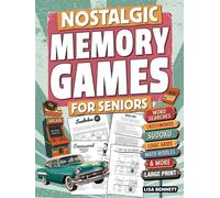 Nostalgic Memory Games for Seniors: 123 Large Print Cognitive Puzzles | Retro Activity Book to Spark Joy, Conversation, and Brain Health (Gifts for Elderly Men & Women)