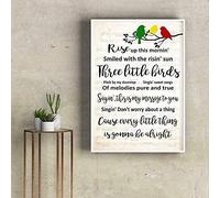 Nostalgic Metal Sign Bob Three Little Birds Lyric Retro Art Wall Decor Inspirational Poster Aluminum Tin Sign 8x12inch