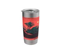 Nostalgic Mountain, Pixel Art LOFI, BITMAP Landscape Stainless Steel Insulated Tumbler