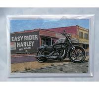 Nostalgic New Harley Davidson 2015 Iron 883 Design Open Blank Birthday Card