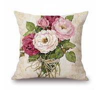 Nostalgic Nordic Floral Design on Soft Cotton Linen Sofa Cover for Stylish Homes (7)