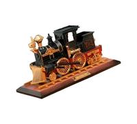 Nostalgic Railway Train Antique Car Model Music Box Hand Cranked Mechanical Ornament Home Desk Shelf Decors Gift Model Music Box