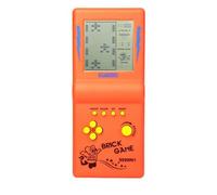 Nostalgic Retro Gaming Console with 3.5-Inch Screen and 23 Built-In Classic Games, Ideal for Puzzle Entertainment and Childhood Memories, in Orange Color.