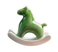 Nostalgic Rocking Horse Toy that Promotes Balance in Children While Adding a Whimsical Touch to Decor (Green (ice cracker))