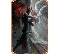 Nostalgic Signs Love of The Fallen Angel Beer Signs Bar Signs for Cat/Dog Owners,Football Fans,Outdoor,Private Parking M