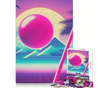 Nostalgic Vaporwave Future 1000 Piece Jigsaw Puzzles for Adults Jigsaw Enhance Memory Gentle Leisure Firm Cut (38x52cm)